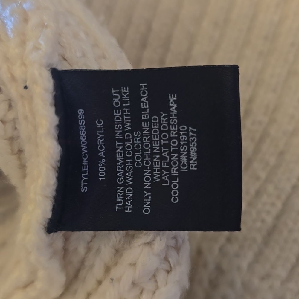 Sanctuary, Mock Neck Sweater, Ivory/Red/Black, EUC, Women's L - Picture 10 of 10